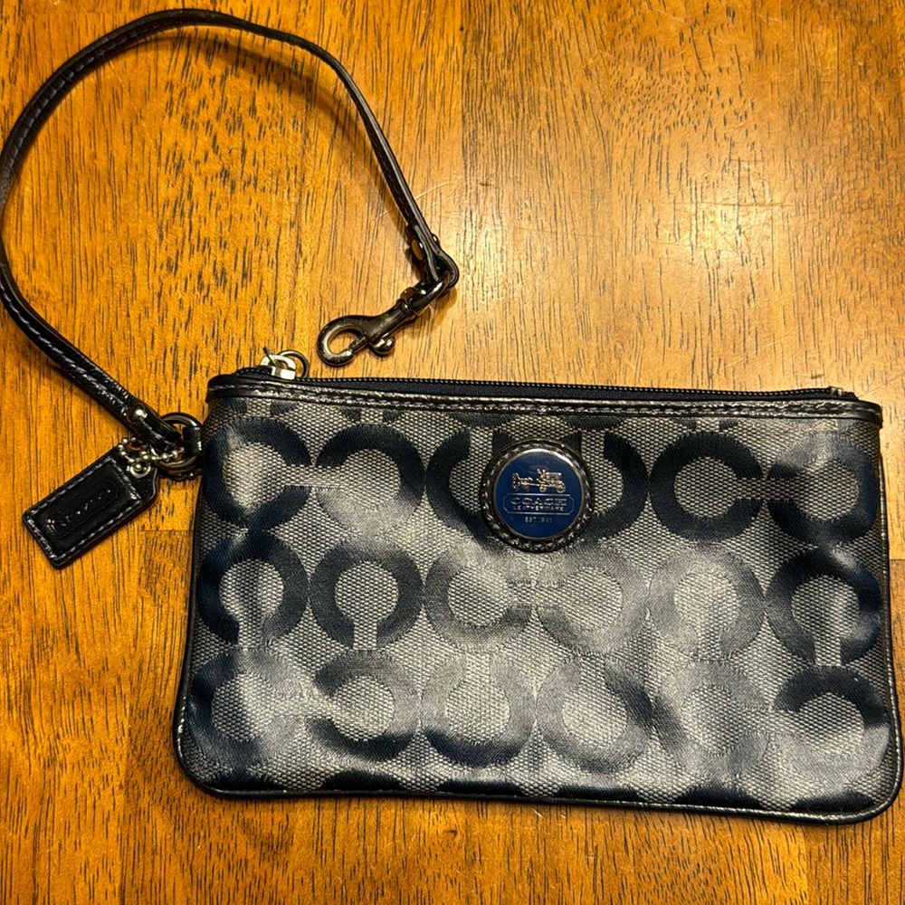 Coach wristlet/wallet OP Art Alex. coated canvas